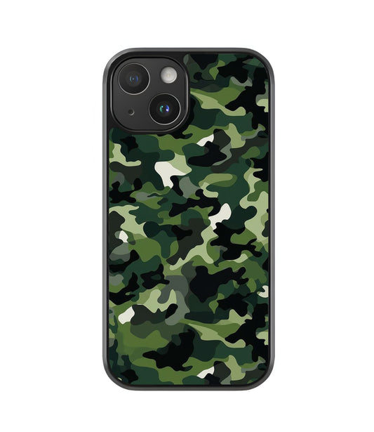 Green Camo Glass Case