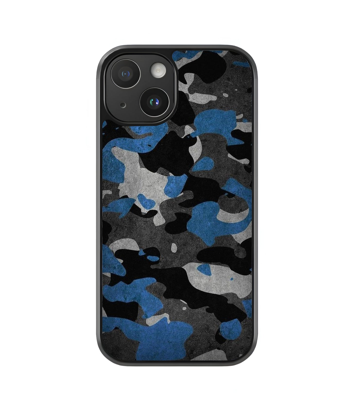 Blue Camo Glass Case