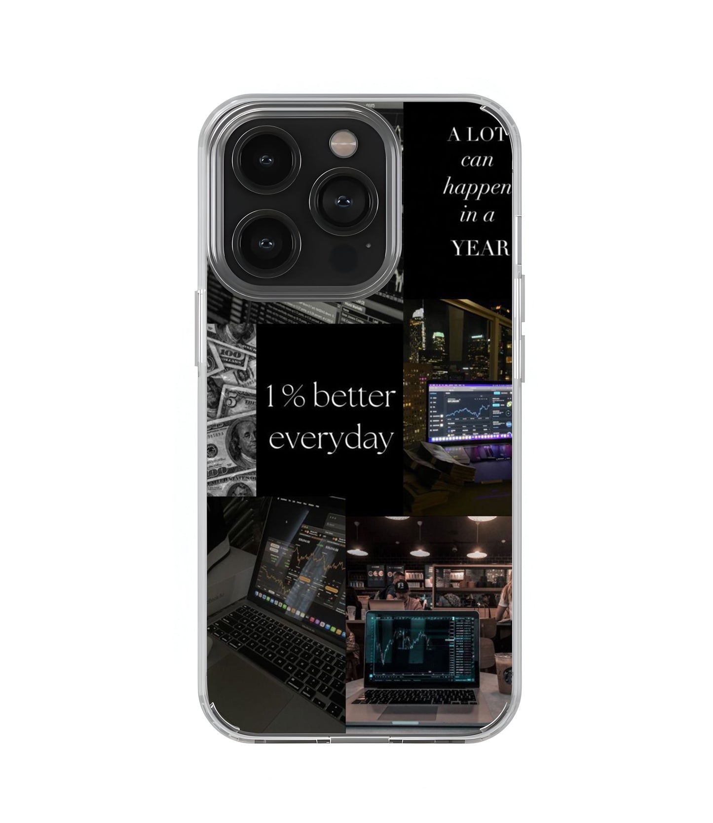 1% Better Everyday Transperent Case