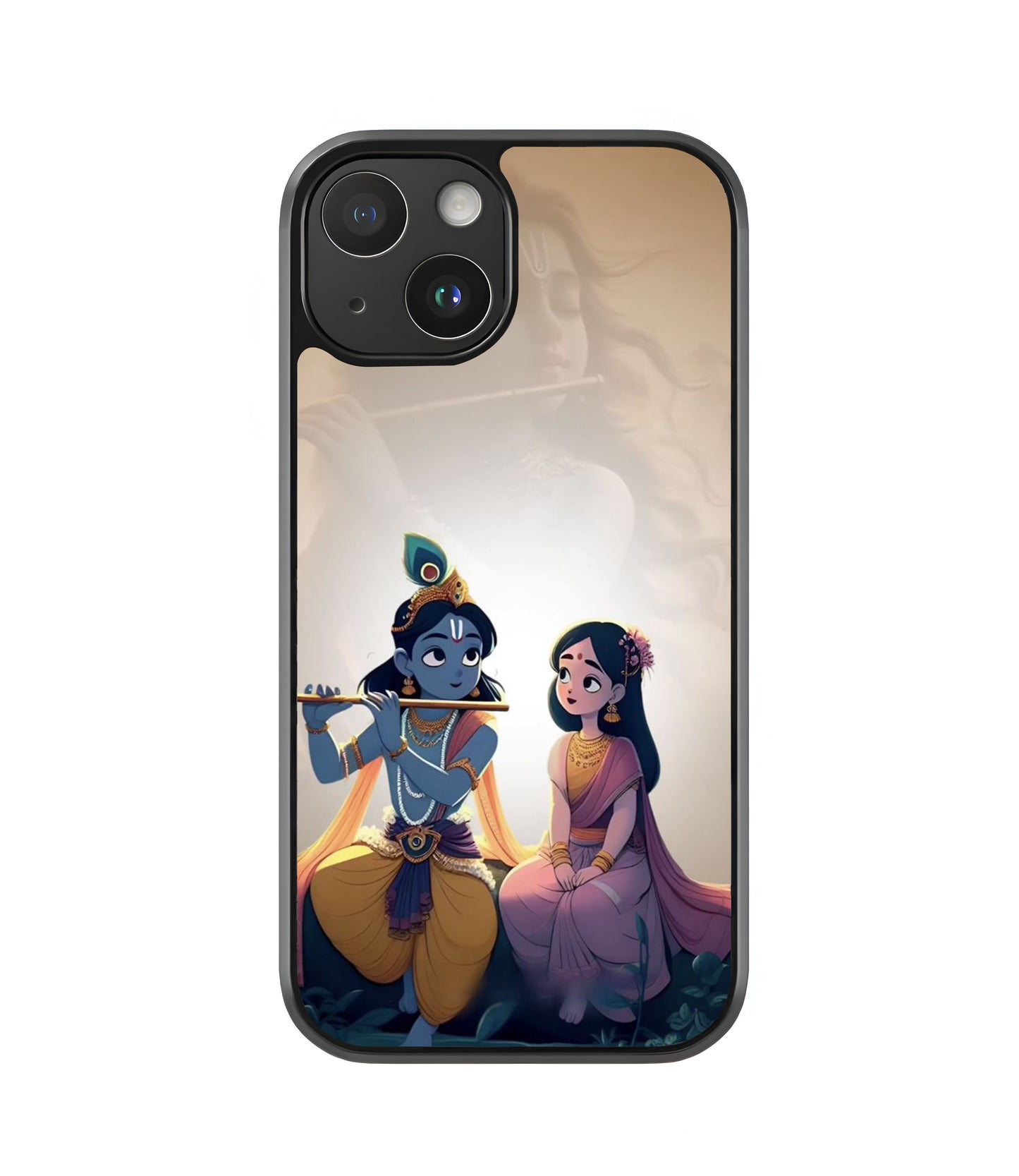 Radhe Krishna Glass Case
