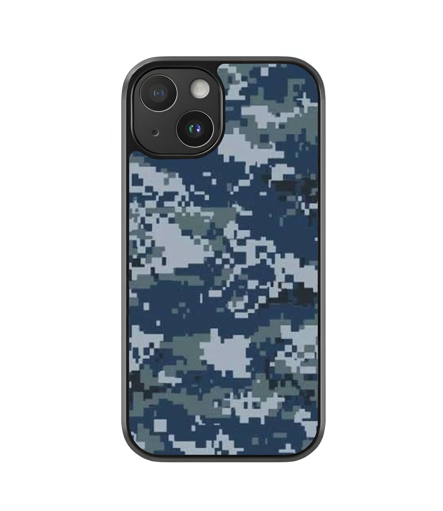 Blue Camo Glass Case