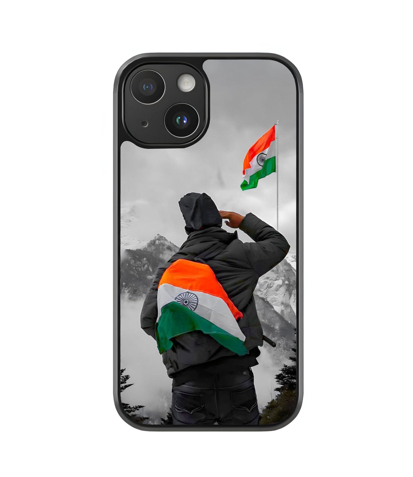 Indian Flag Glass Case