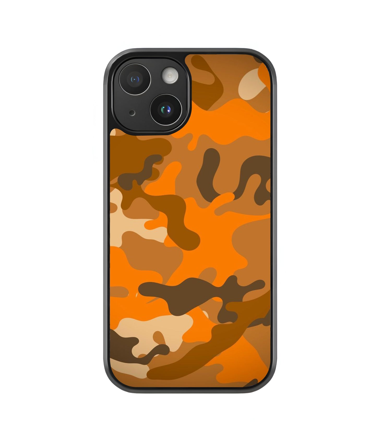 Orange Camo Glass Case