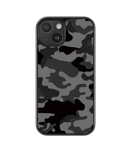 Black Camo Glass Case