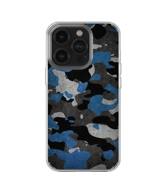Blue Camo Transperent Case