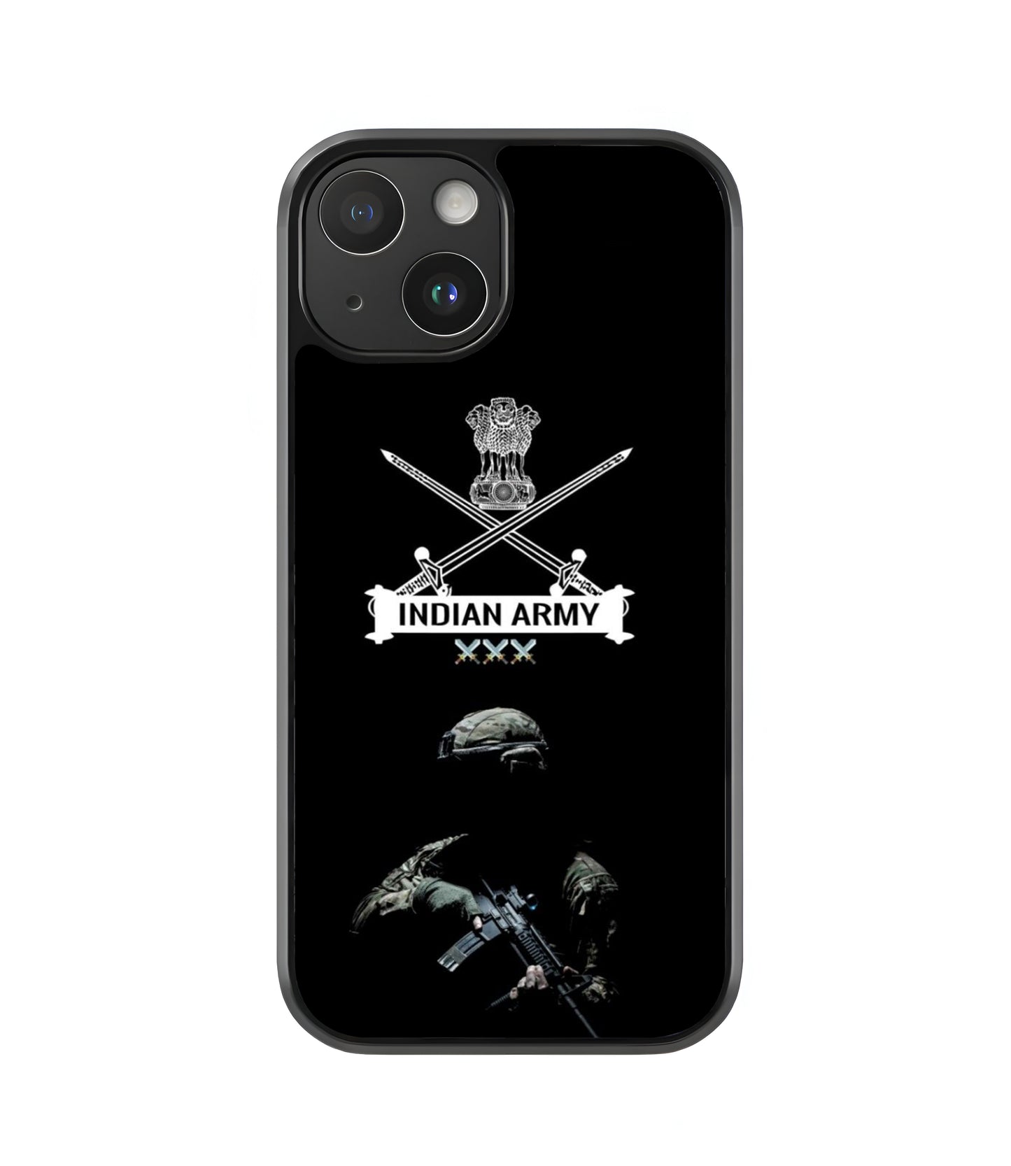 India Army Glass Case
