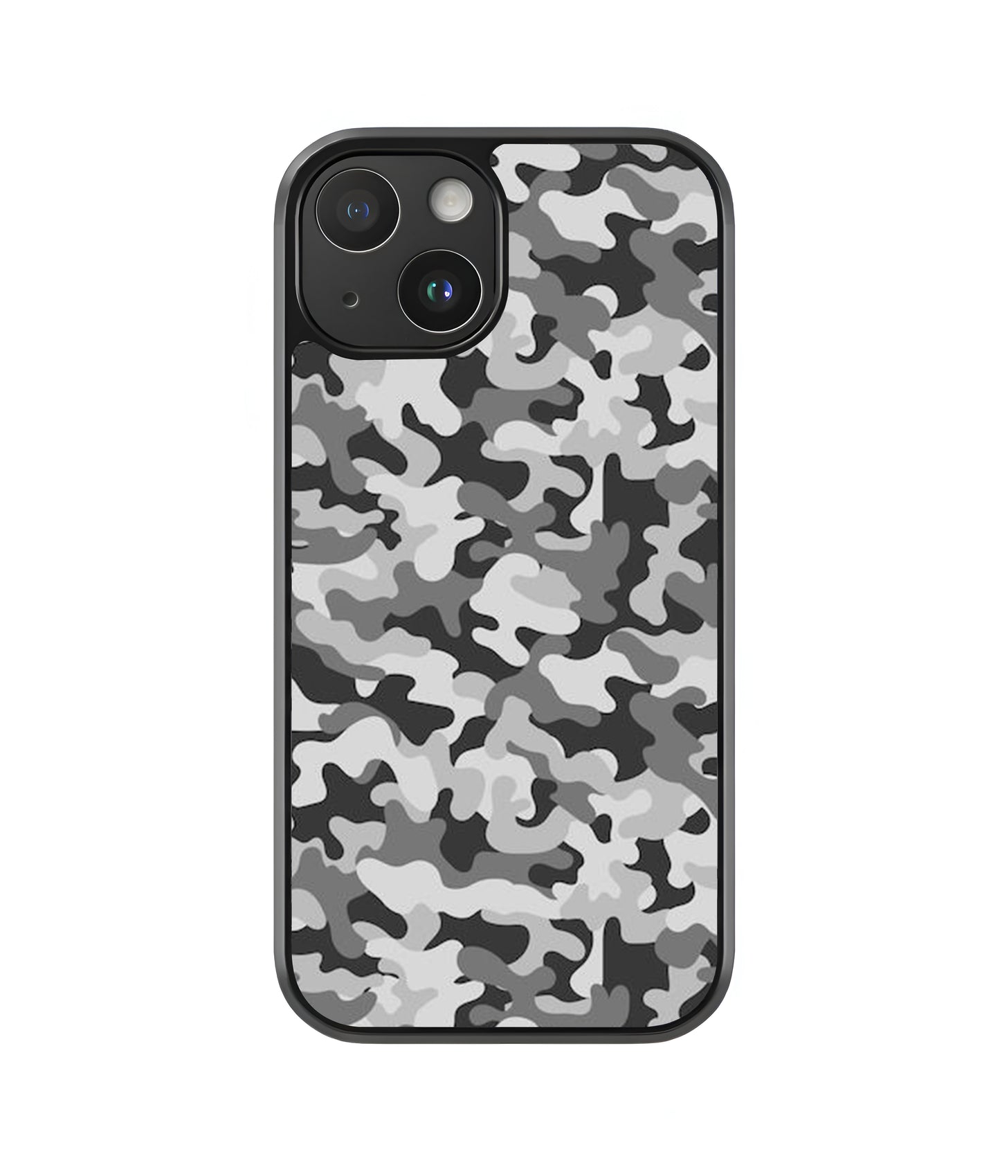 Grey Camo Glass Case