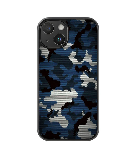 Blue Camo Glass Case