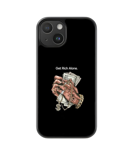 Get Rich Alone Glass Case