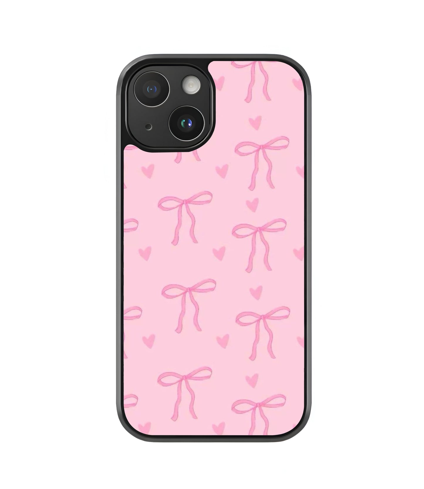 Pink Bow Glass Case