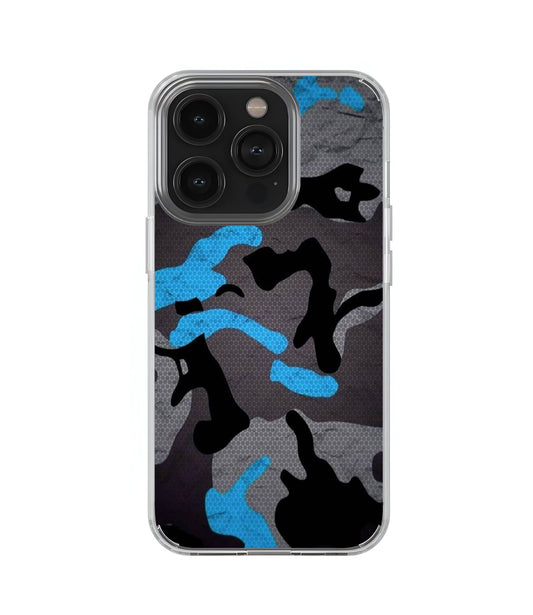 Blue Camo Transperent Case