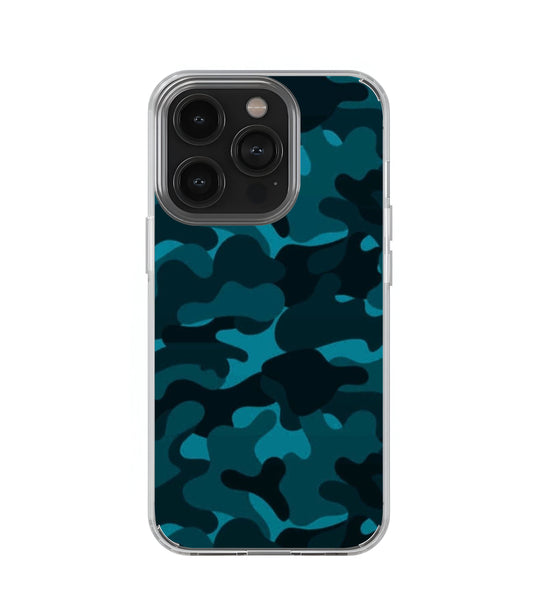 Blue Camo Transperent Case
