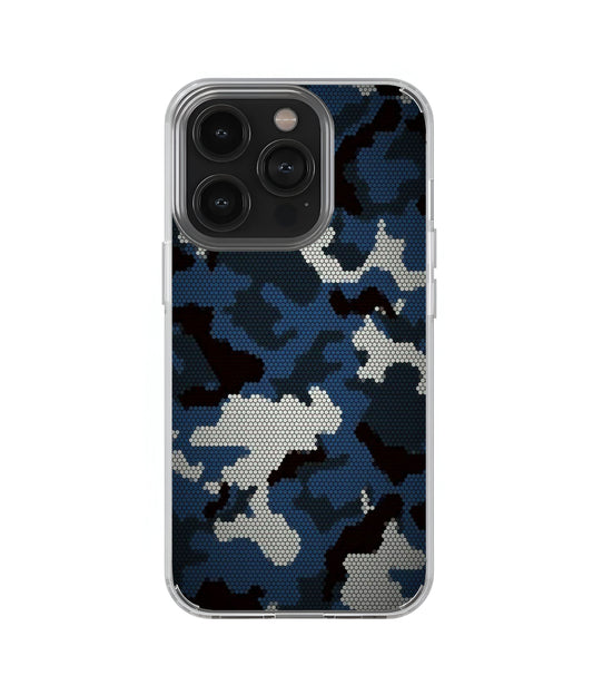 Blue Camo Transperent Case