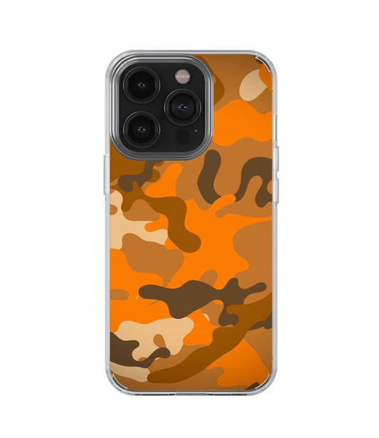 Orange Camo Transperent Case