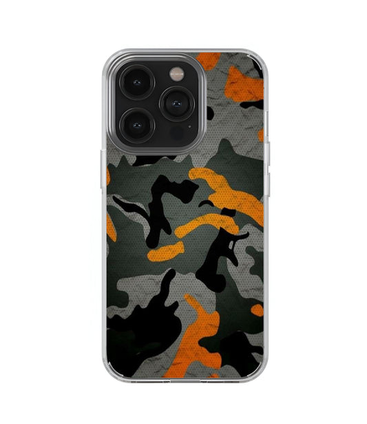 Orange Camo Transperent Case