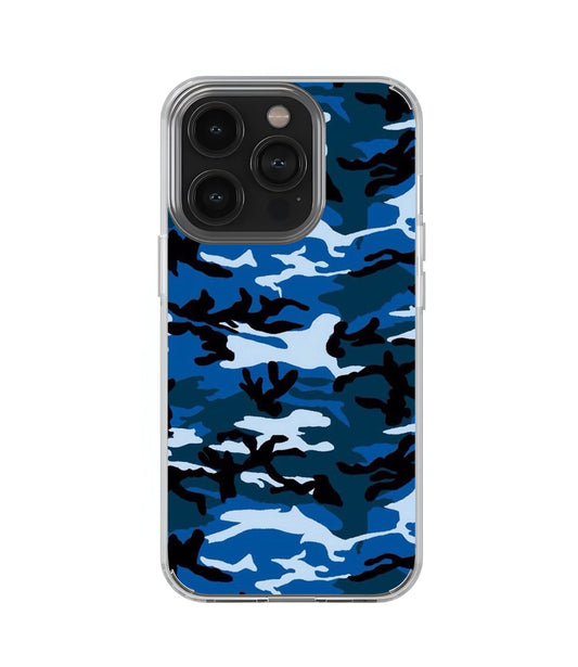 Blue Camo Transperent Case