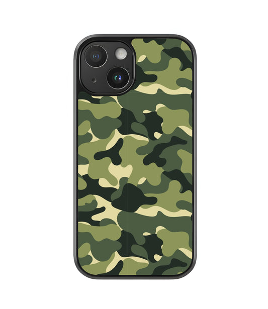 Green Camo Glass Case